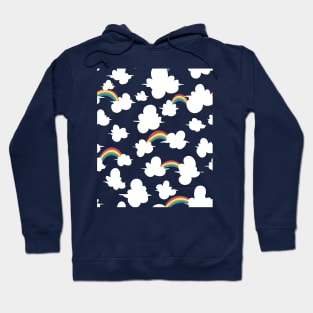 Rainbow Clouds pattern Hoodie